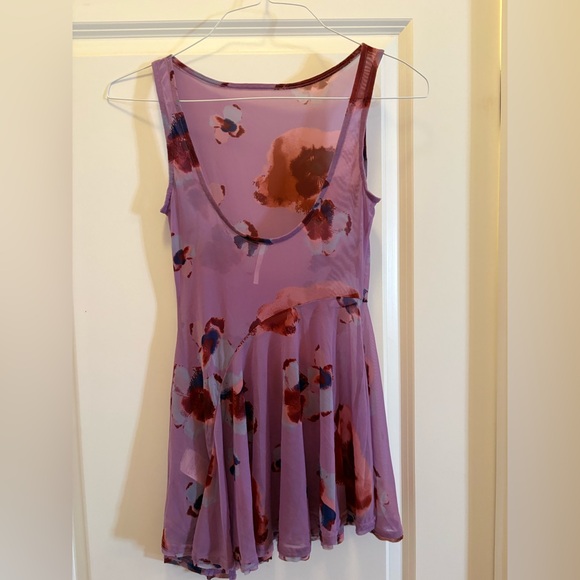 Free People Chrissy Tunic Twilight Combo Sheer Mesh Peplum Top Size Small - Picture 10 of 13